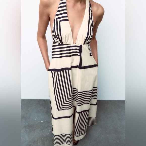 Zara Black and White Backless Dress Small NWT GORGEOUS - Picture 7 of 13